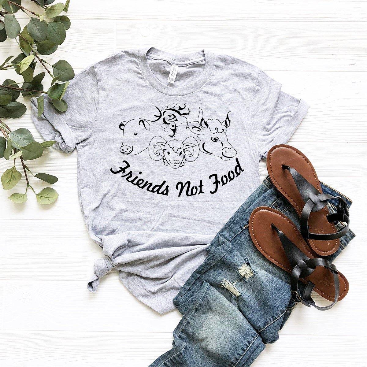 Friends Not Food T-Shirt, Animal Rights Shirt, Gift For product image 1