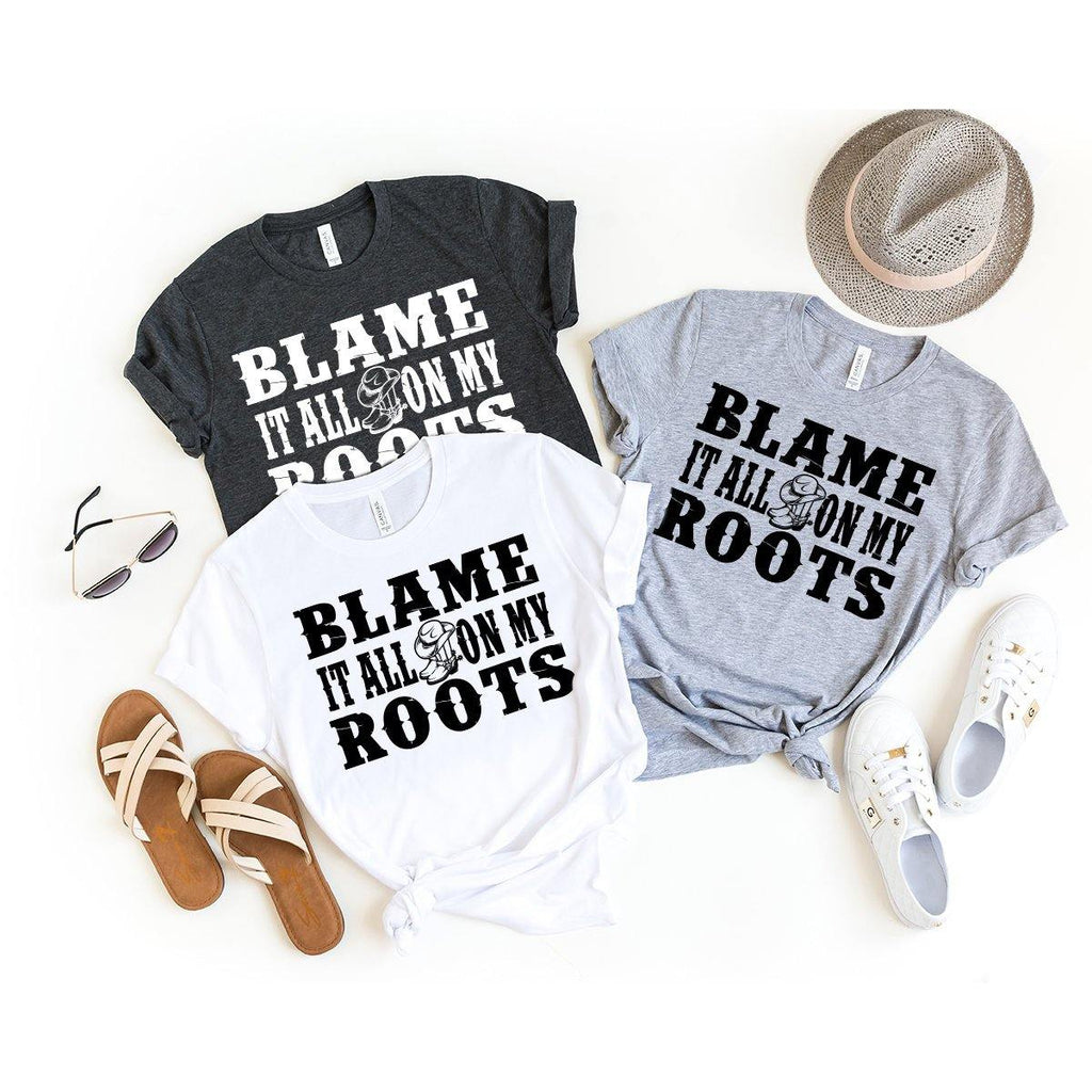 Country Song Shirt, Music Blame It All On My Roots Western product image 4