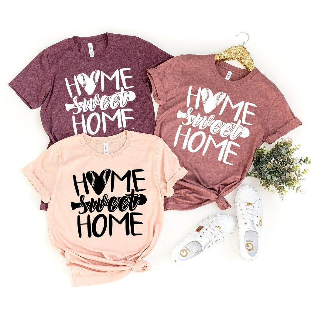 Baseball Home Sweet Shirt, T-Shirt, Softball Player Gift product image 1