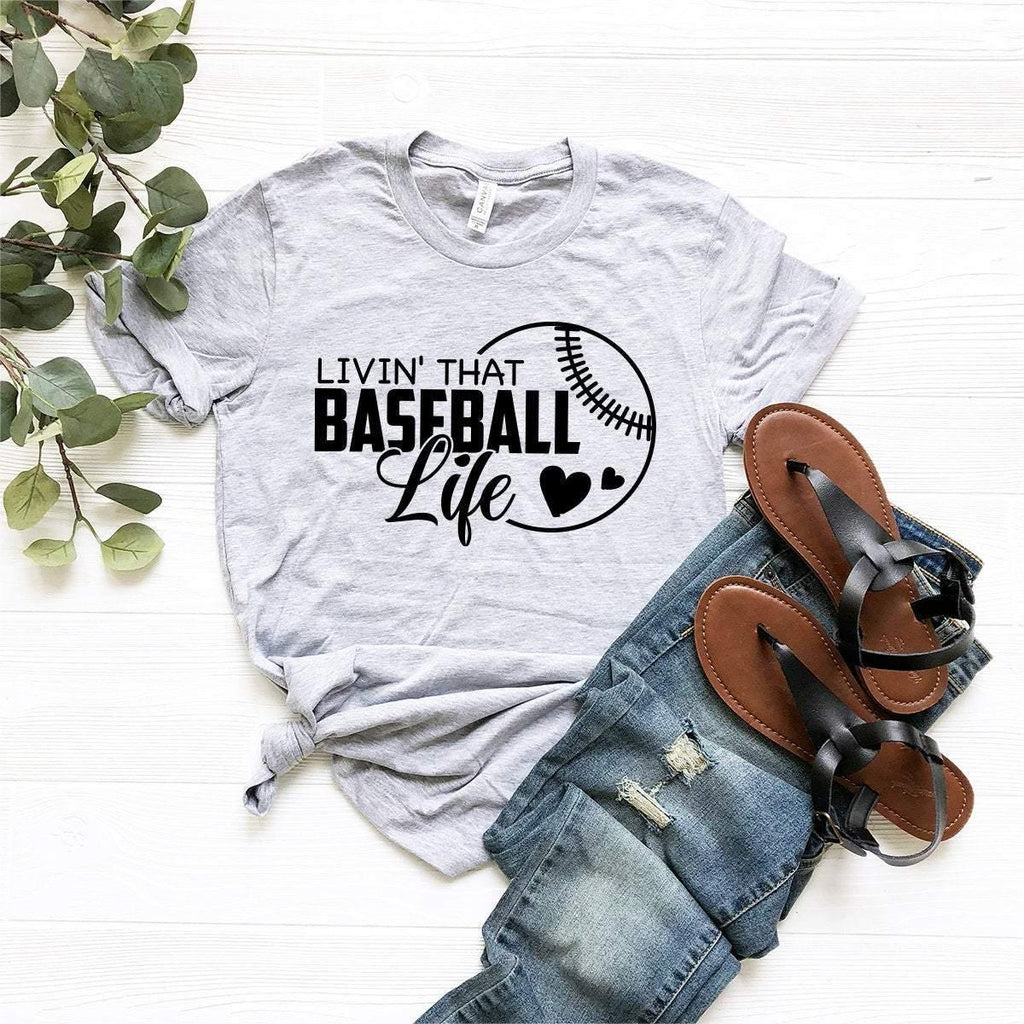 Living That Baseball Life Shirt, T-Shirt, Fan Lover Game product image 1
