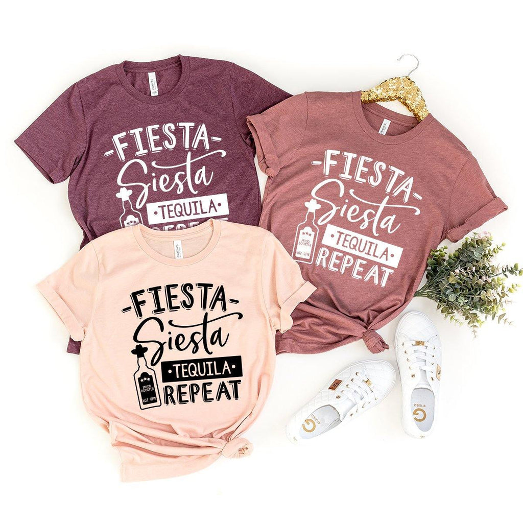 Fiesta Siesta Tequila Repeat Shirt, Drinking Shirts product image 3