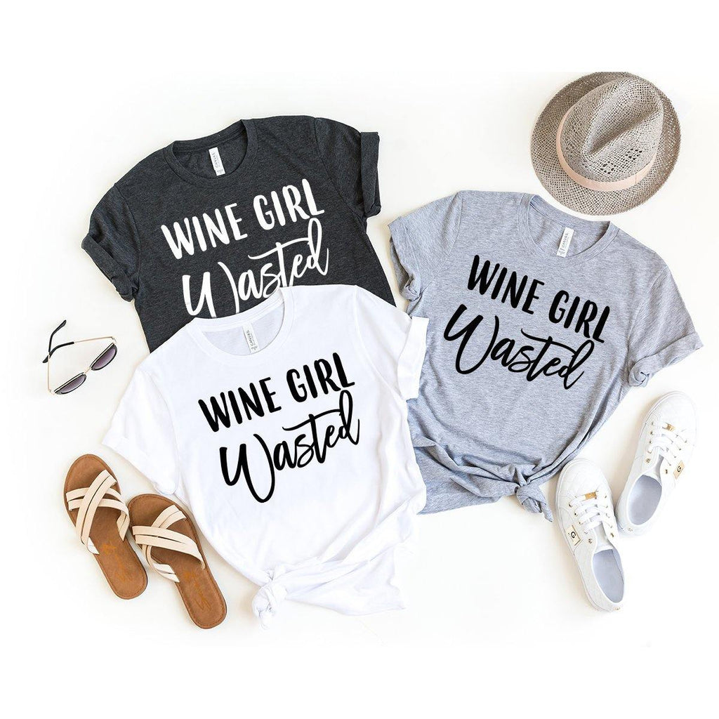 Wine Bachelorette Party T-Shirt, Shirt, Drink Girl Wasted product image 3