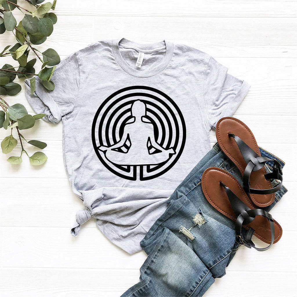 Meditating Women Shirt, Yoga Meditation Inspirational product image 1
