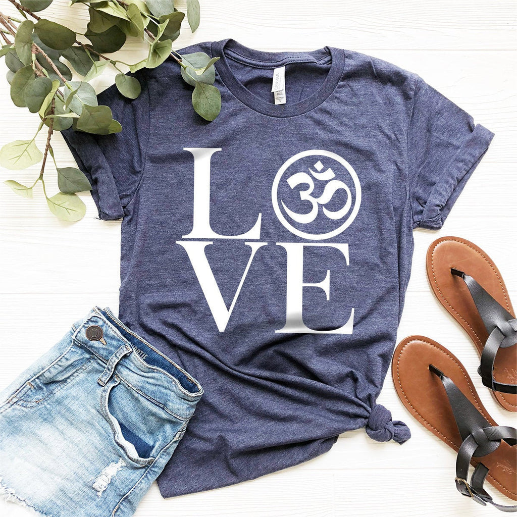 Ohm Symbol Love Yoga Shirt, Inspirational product image 1