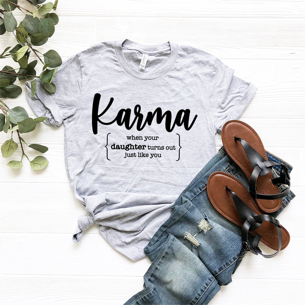 Karma Definition Shirt, Mom Of Girls Tee, Life Birthday product image 1