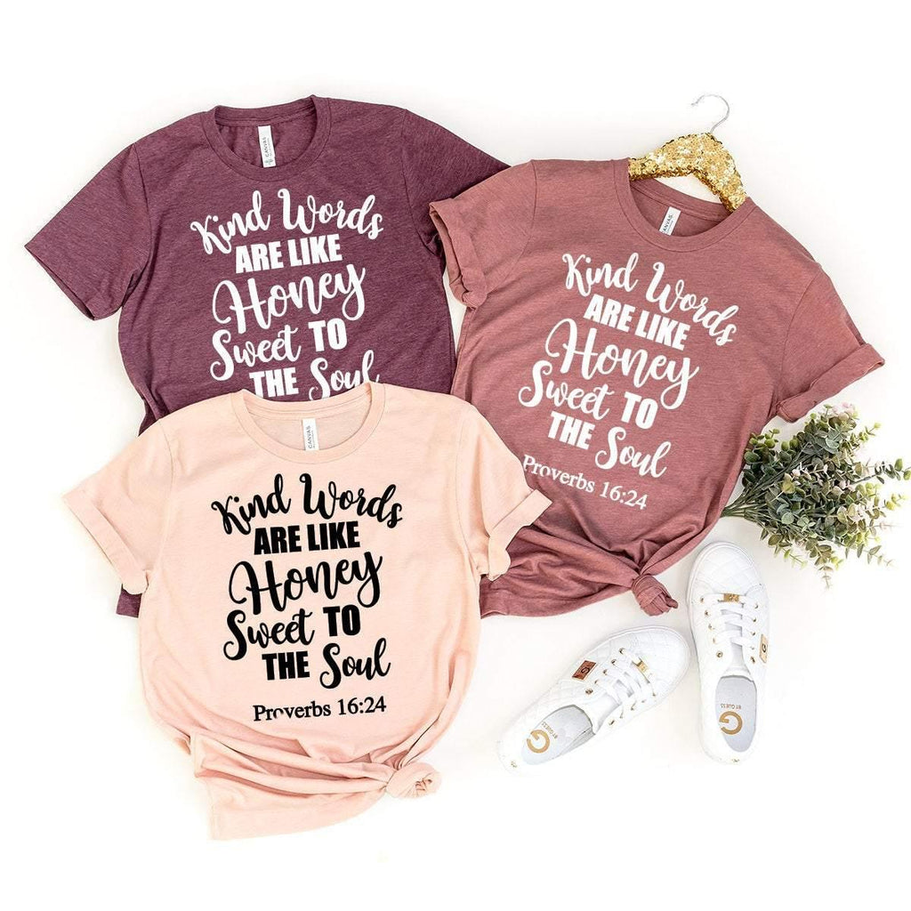 Church Shirt, Faith Proverbs 16:24 Kind Words Are Like product image 3