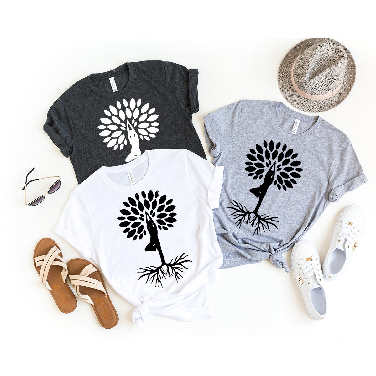 Yoga Shirt, Tree T-Shirt, Meditation Yogie Lover Tee, Funny product image 4