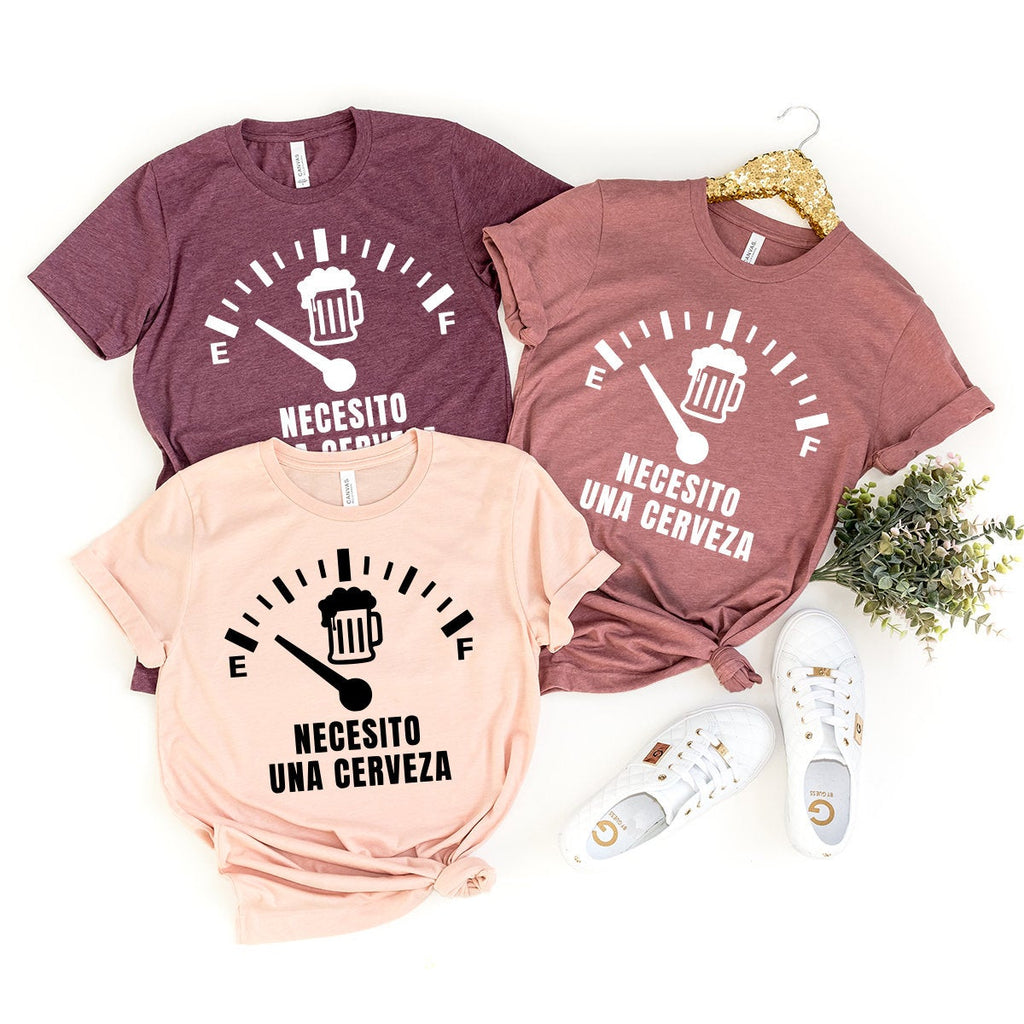 Necesito Una Cervaza Shirt, Funny Beer Drinking Drink Party product image 3