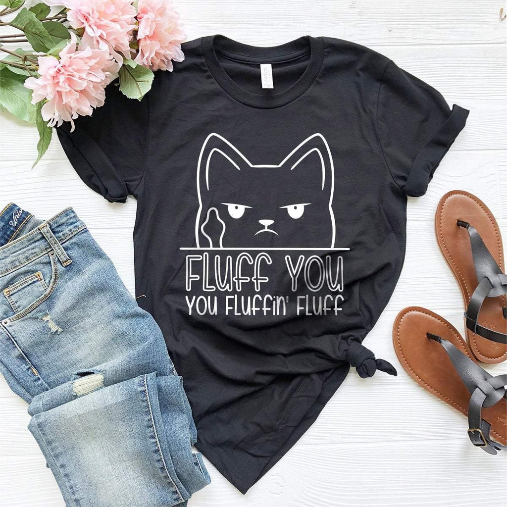 Cat Lover Shirt, Fluff You Fluffin' T-Shirt, Grumpy Funny product image 3