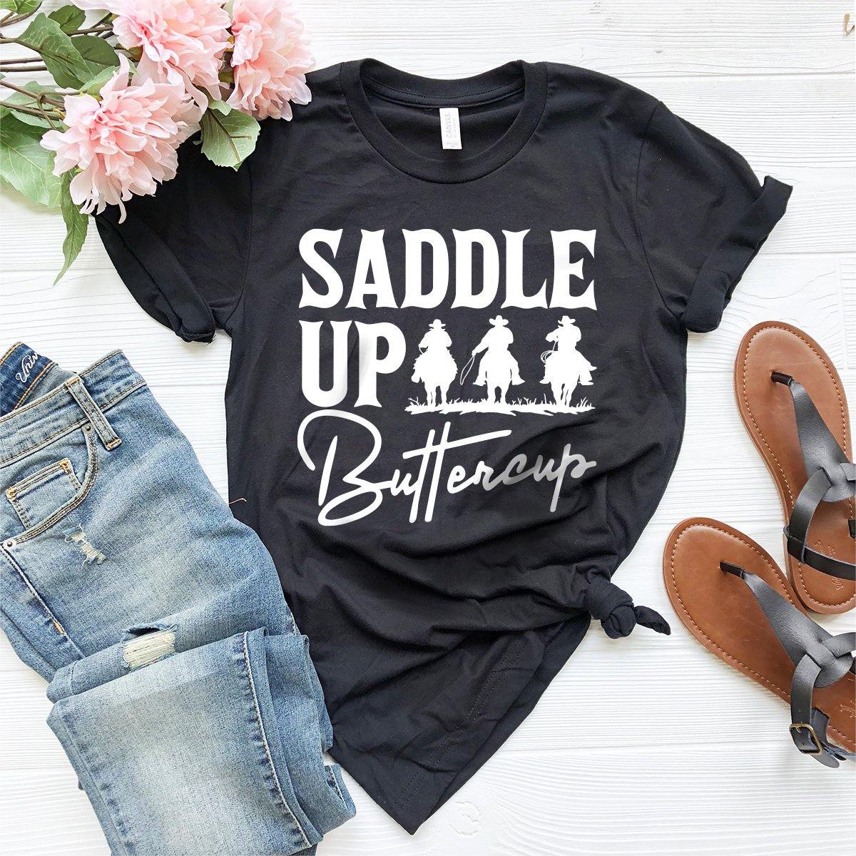 Cowboy T-Shirt, Cowgirl Shirt, Western Saddle Up Buttercup product image 3
