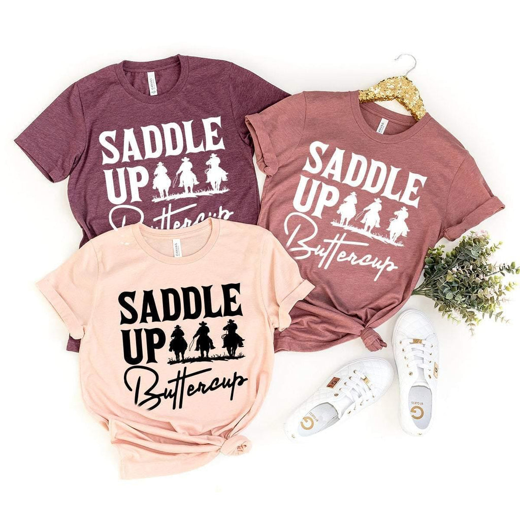 Cowboy T-Shirt, Cowgirl Shirt, Western Saddle Up Buttercup product image 4