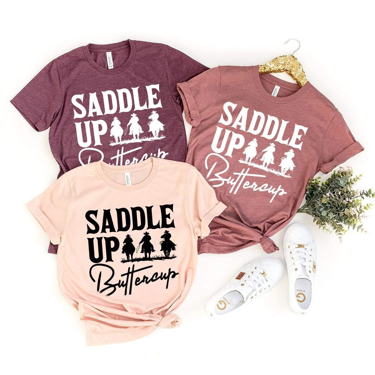 Cowboy T-Shirt, Cowgirl Shirt, Western Saddle Up Buttercup product image 4