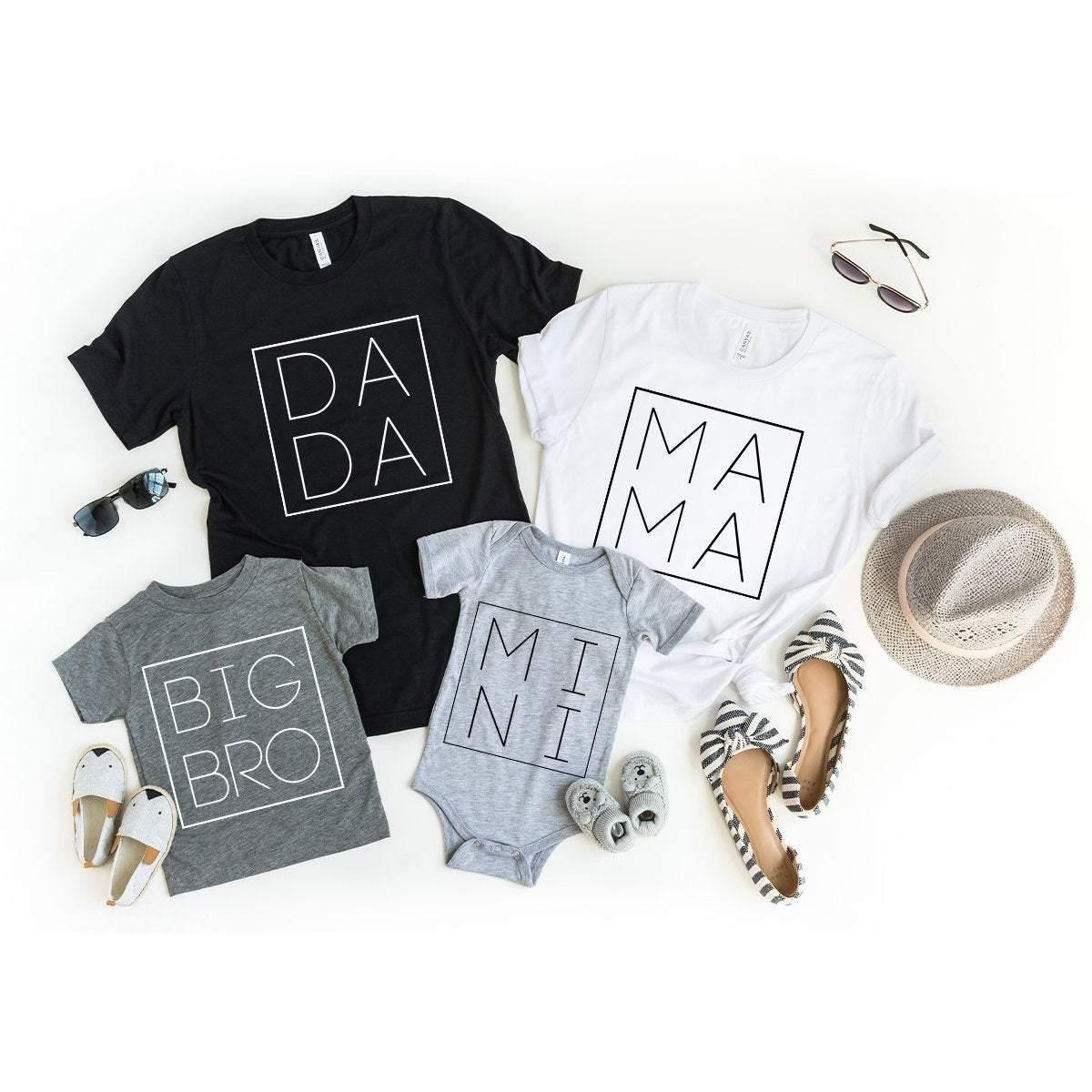 Cool Family Shirt, Dada Mama BigBro Mini T-Shirt, Matching product image 1