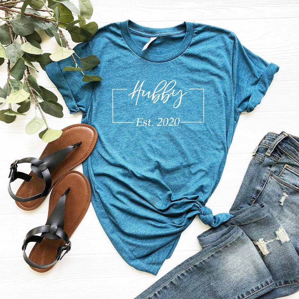 Hubby Wifey Shirts,Honeymoon T-Shirt, Matching Couple product image 5