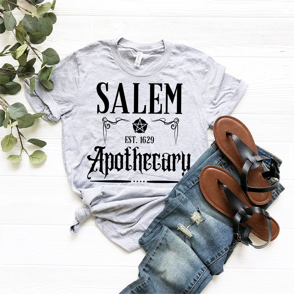 Salem Apothecary T-Shirt, Halloween Witch Sisters Shirt product image 3