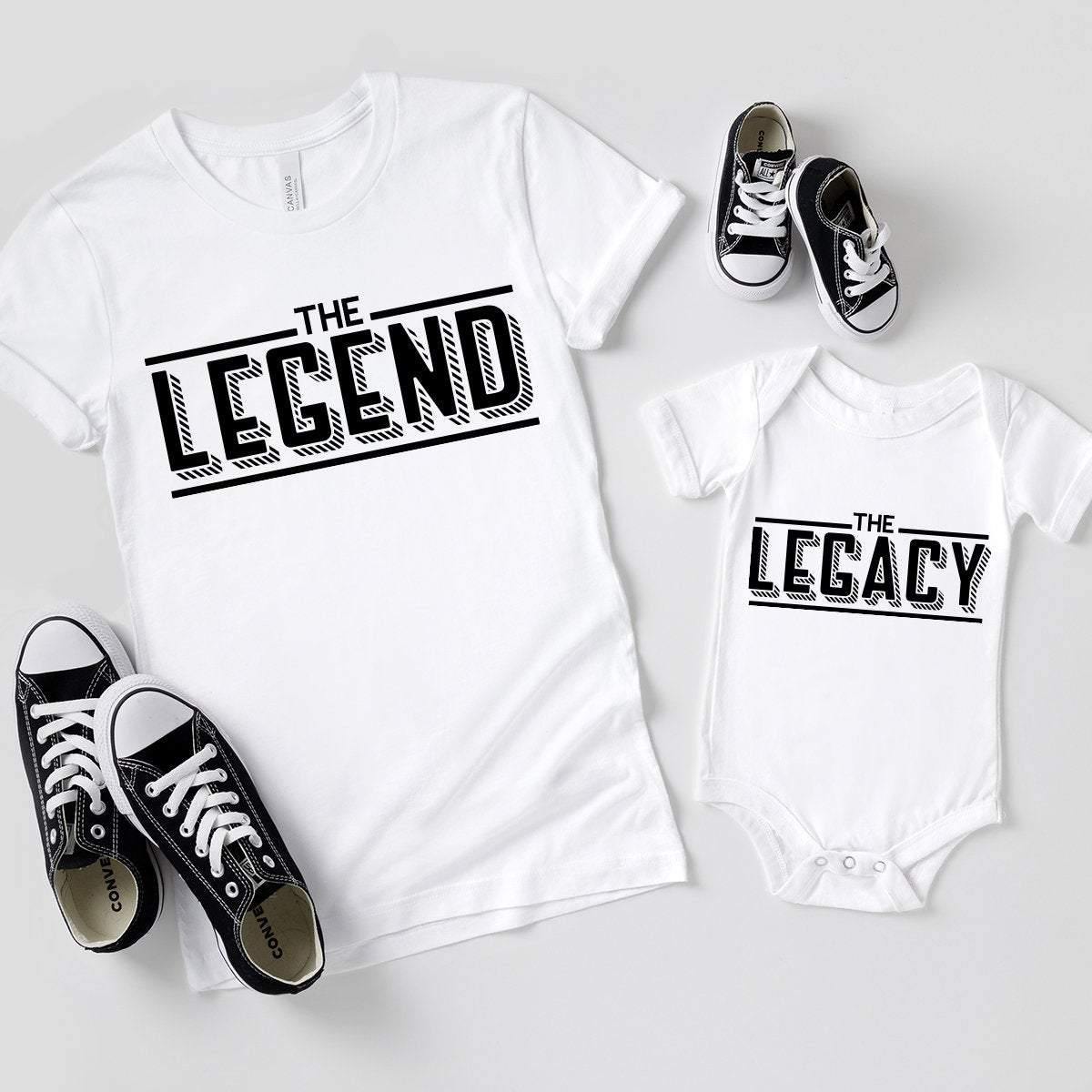 Dad And Son Matching Shirt, Daddy Legend Legacy Funny product image 2
