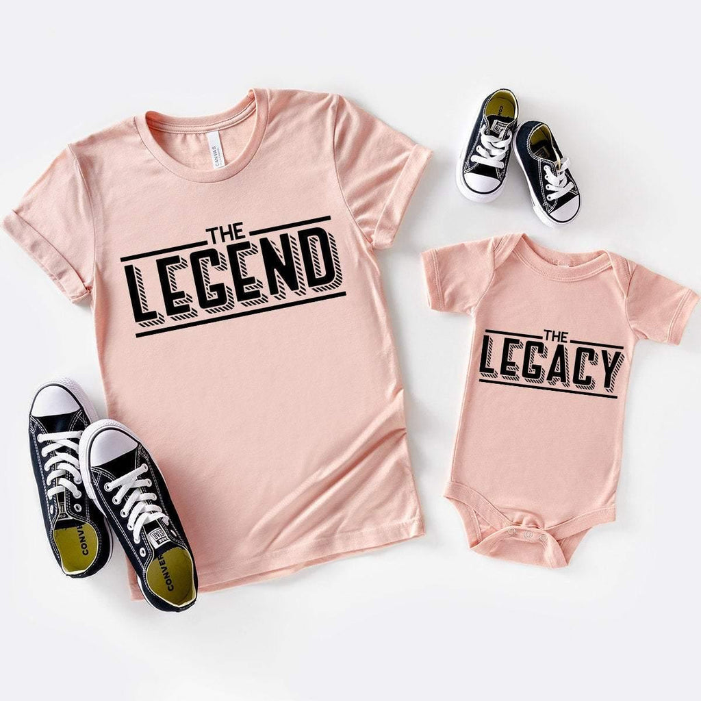 Dad And Son Matching Shirt, Daddy Legend Legacy Funny product image 3