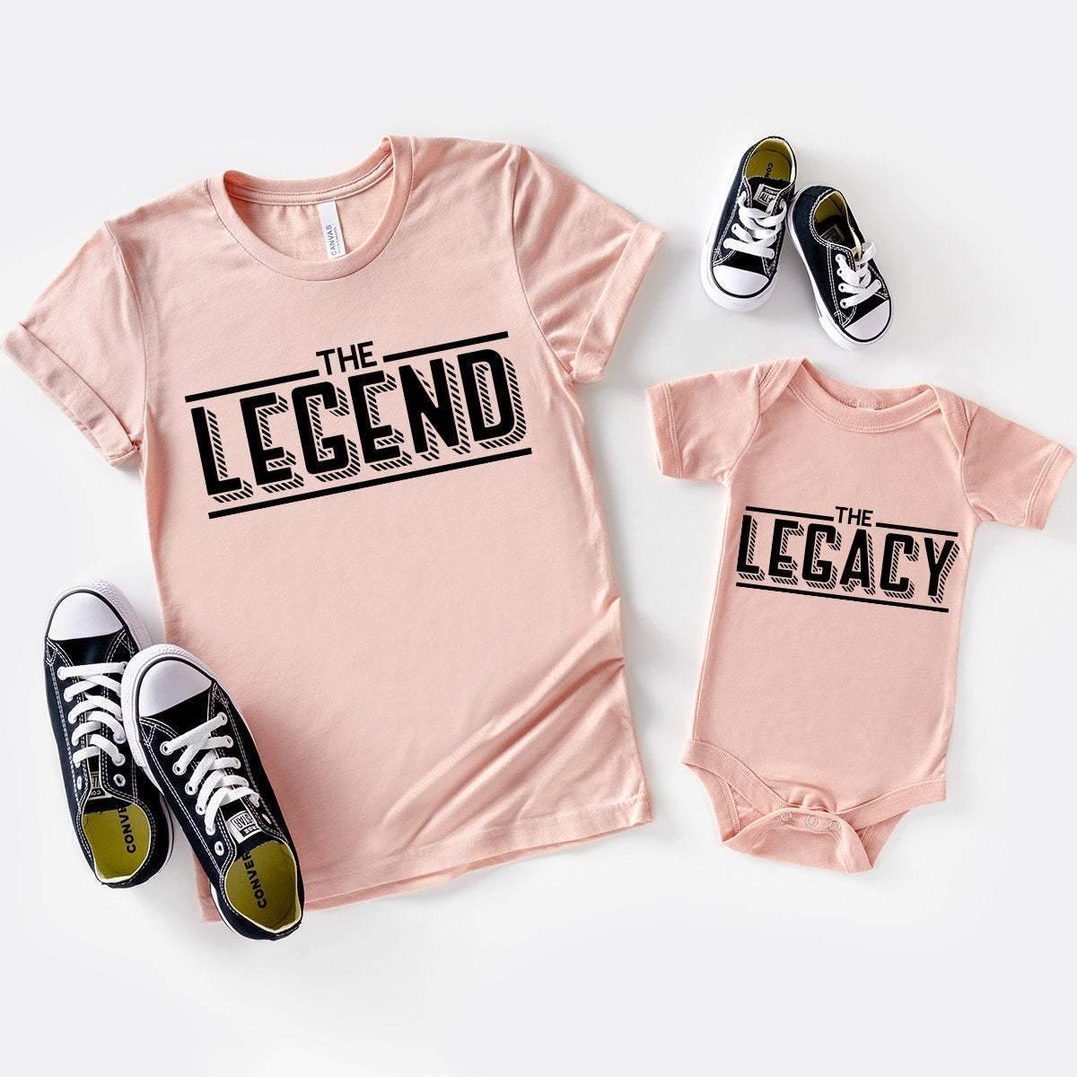 Dad And Son Matching Shirt, Daddy Legend Legacy Funny product image 3