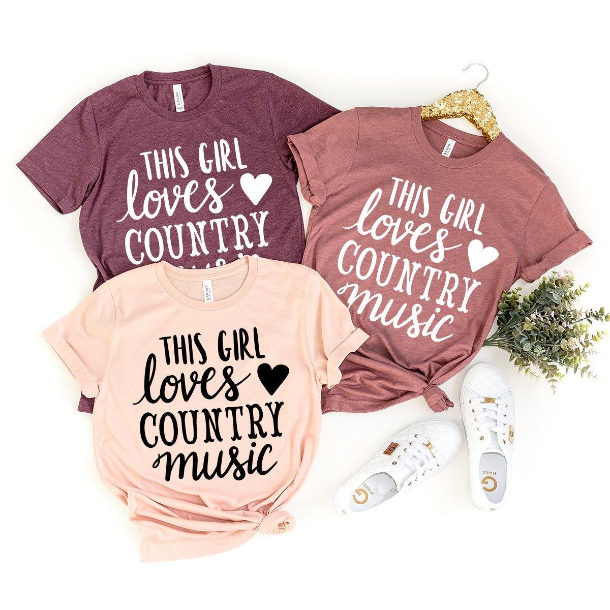 This Girl Loves Country Music Shirt, Cowgirl Southern Women product image 1