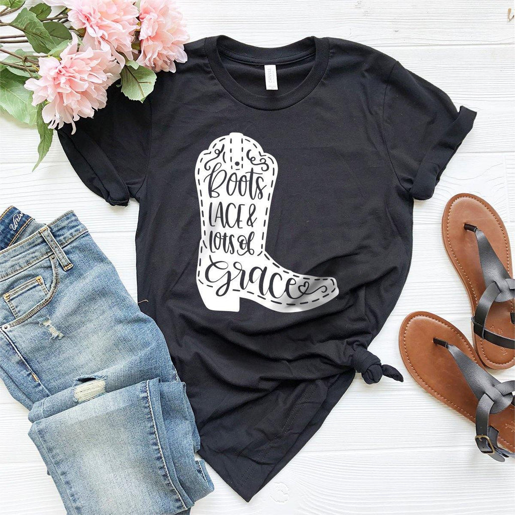 Boots Lace And Lots Of Grace Shirt, Cowgirl Southern product image 2