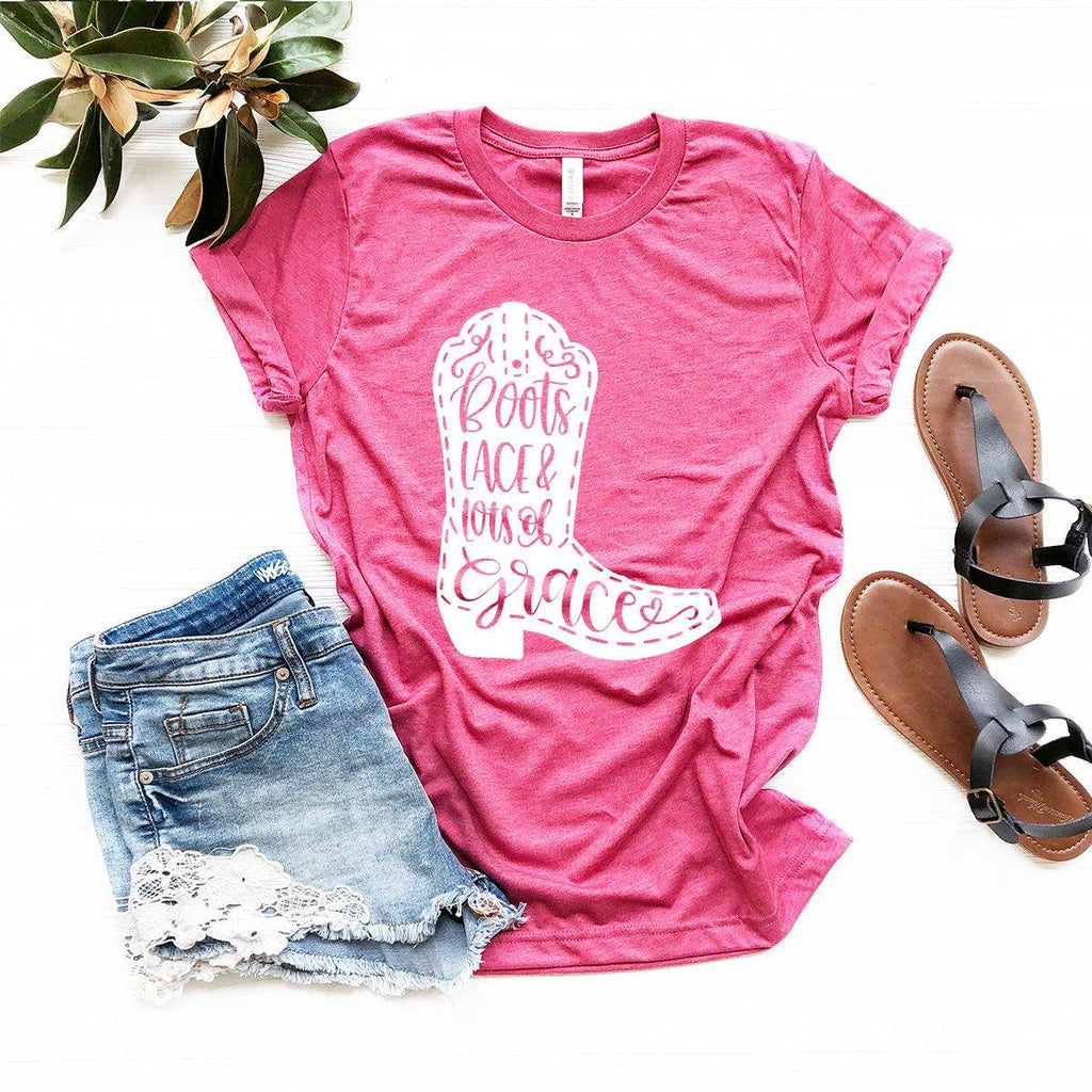Boots Lace And Lots Of Grace Shirt, Cowgirl Southern product image 1