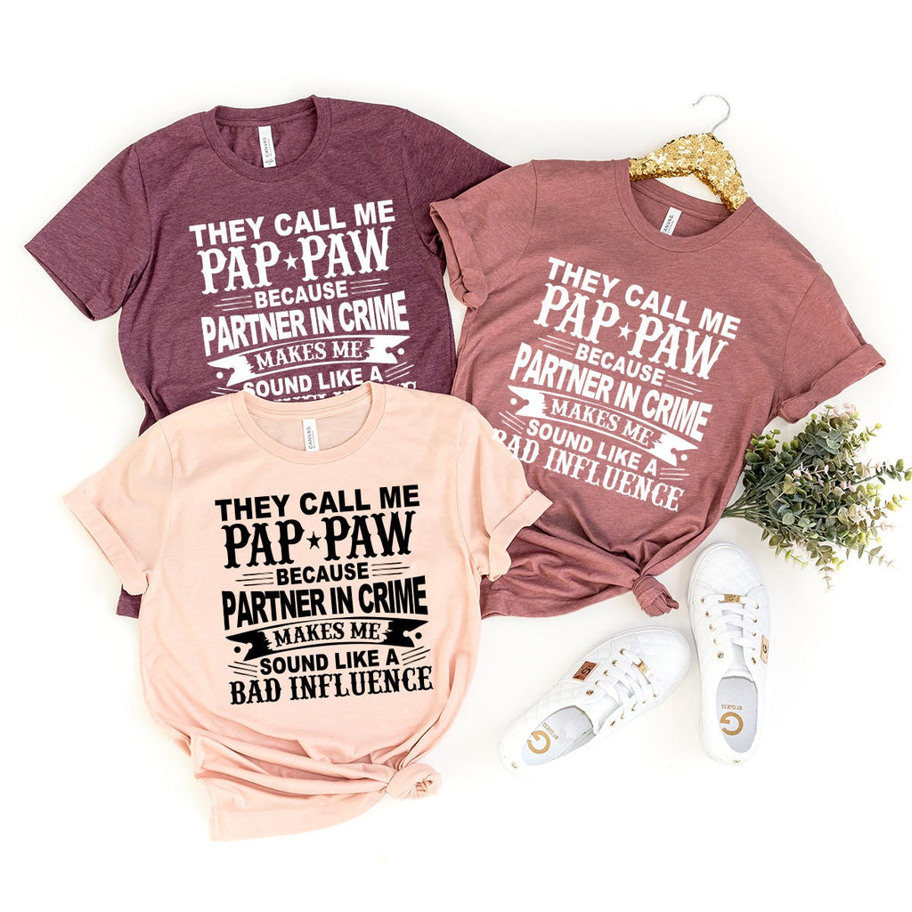 They Call Me Pap Paw T-Shirt, Papaw Gift, For Grandpa, Papa product image 3