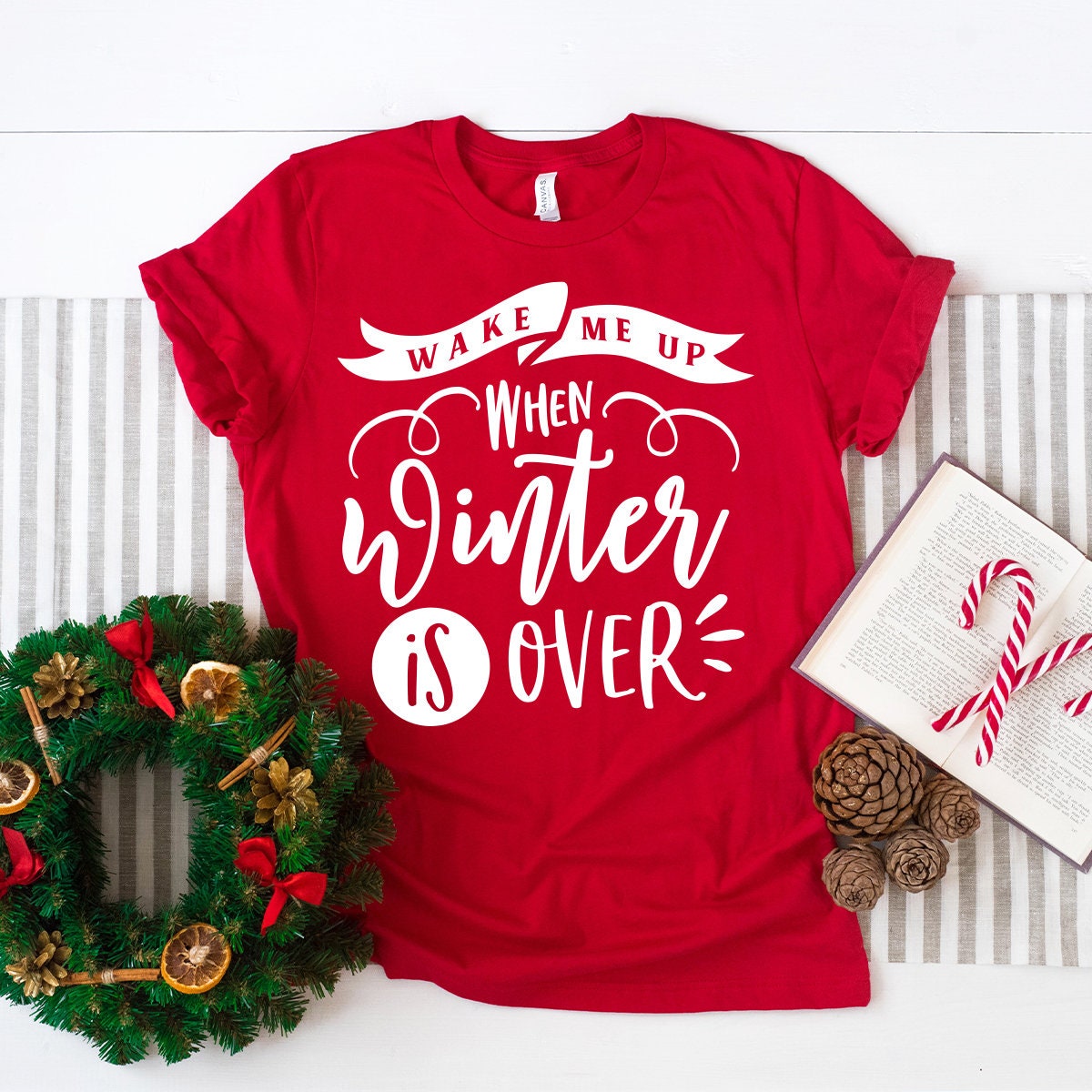 Wake Me Up When Winter Is Over T-Shirt, Hater Funny product image 1
