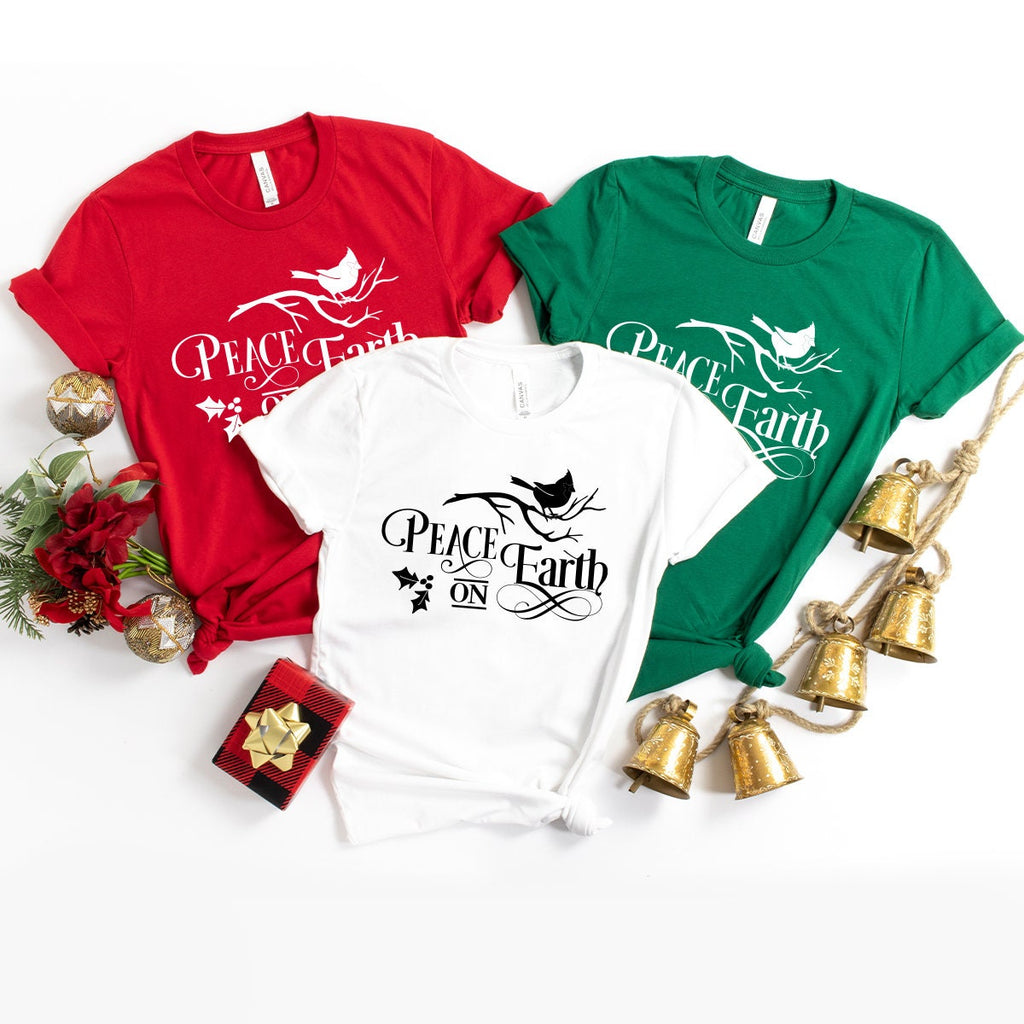 Peace On Earth T-Shirt, Christmas 2023 Shirt, Animal Funny product image 4