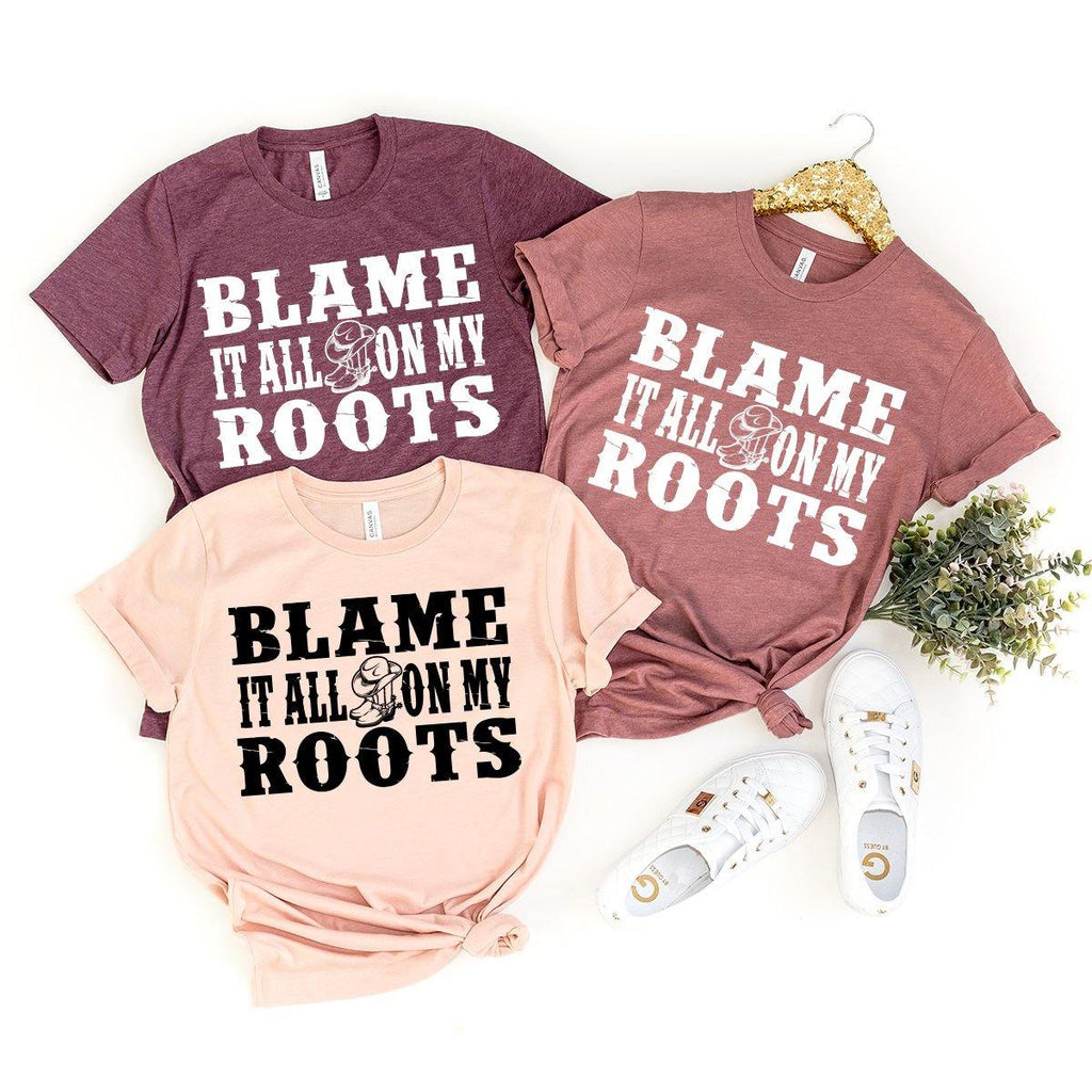 Country Song Shirt, Music Blame It All On My Roots Western product image 3