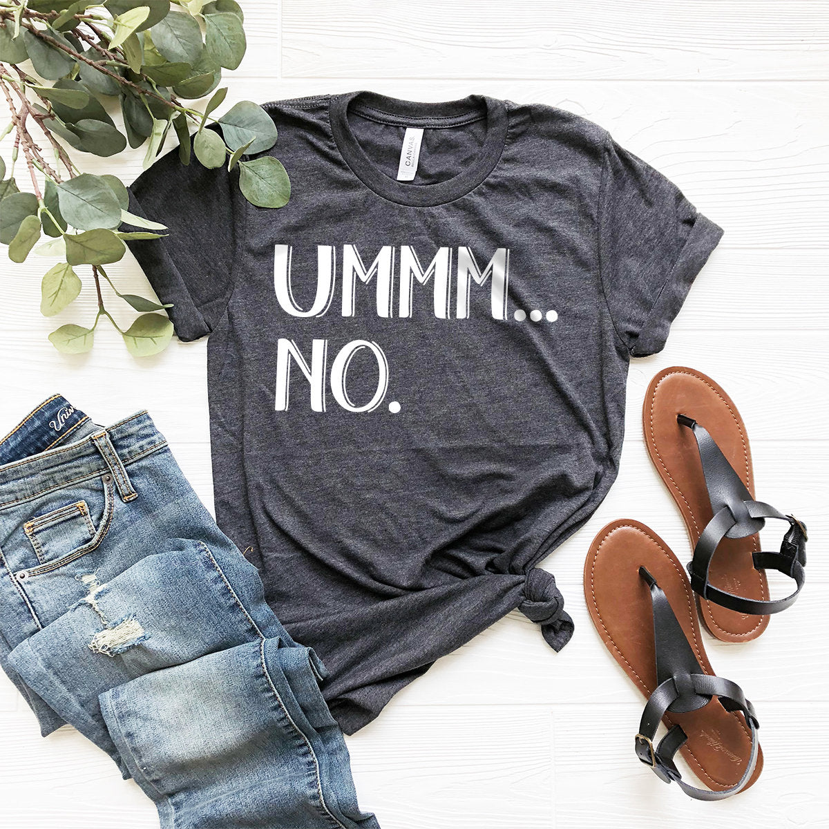 Womens Funny Shirt, Sassy Sarcastic Ummm... No. Saying product image 5