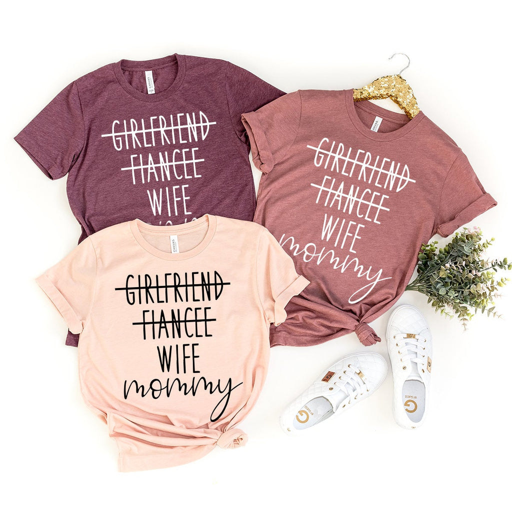 Pregnancy Announcement Shirt, Husband Daddy Wife Mommy product image 3