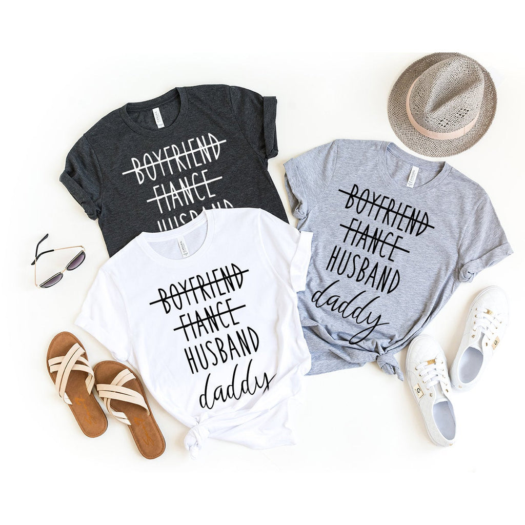 Pregnancy Announcement Shirt, Husband Daddy Wife Mommy product image 4