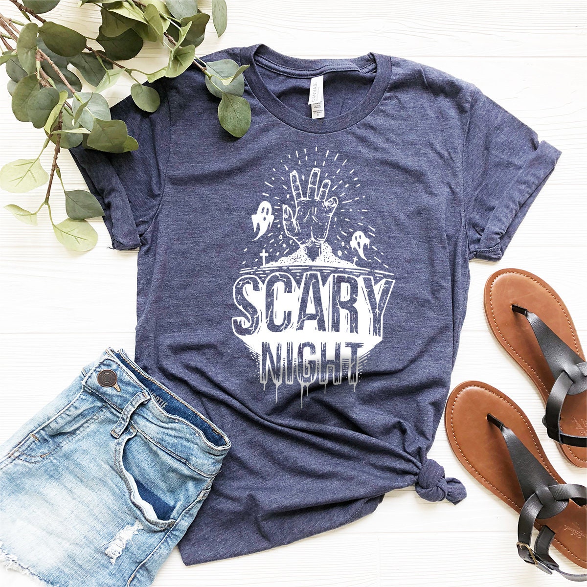 Scary Night, Halloween Gift, 2022 shirt, Funny Fall Spooky product image 3