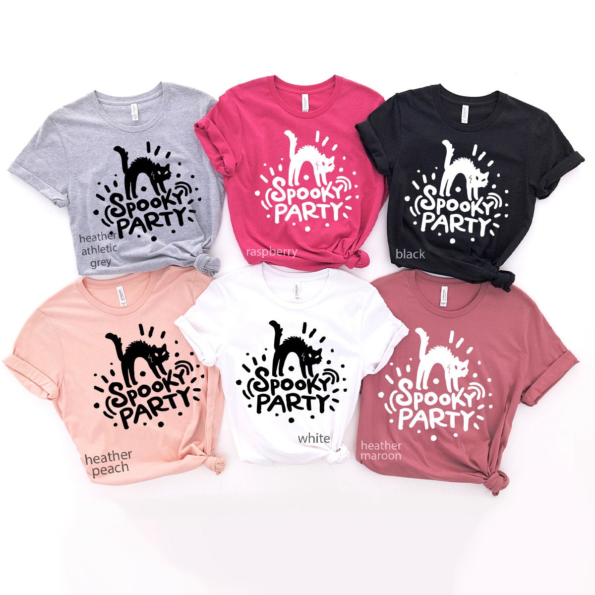 Spooky Shirt, Halloween Cat Fall Tshirt, Gift, Party product image 4