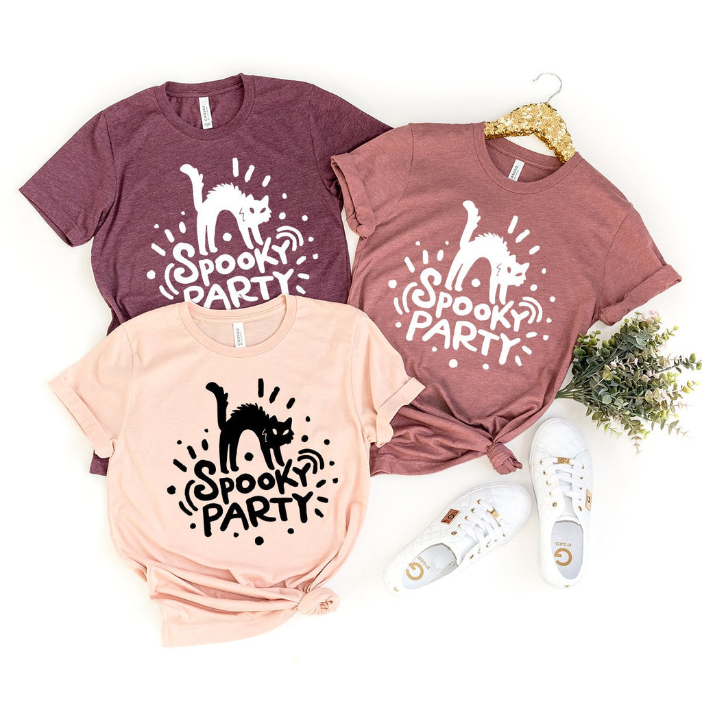 Spooky Shirt, Halloween Cat Fall Tshirt, Gift, Party product image 5