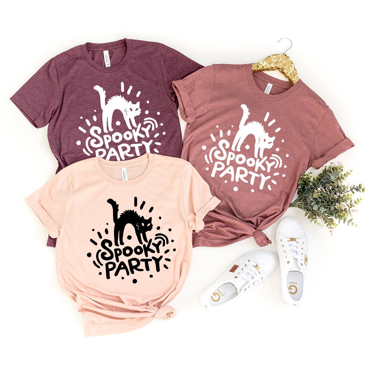Spooky Shirt, Halloween Cat Fall Tshirt, Gift, Party product image 5