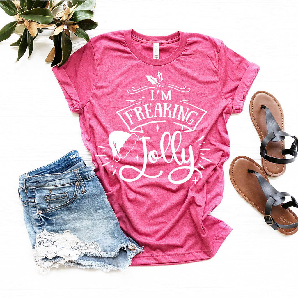 Christmas shirt, I'm Freaking Jolly T-Shirt, gift, Holiday product image 2