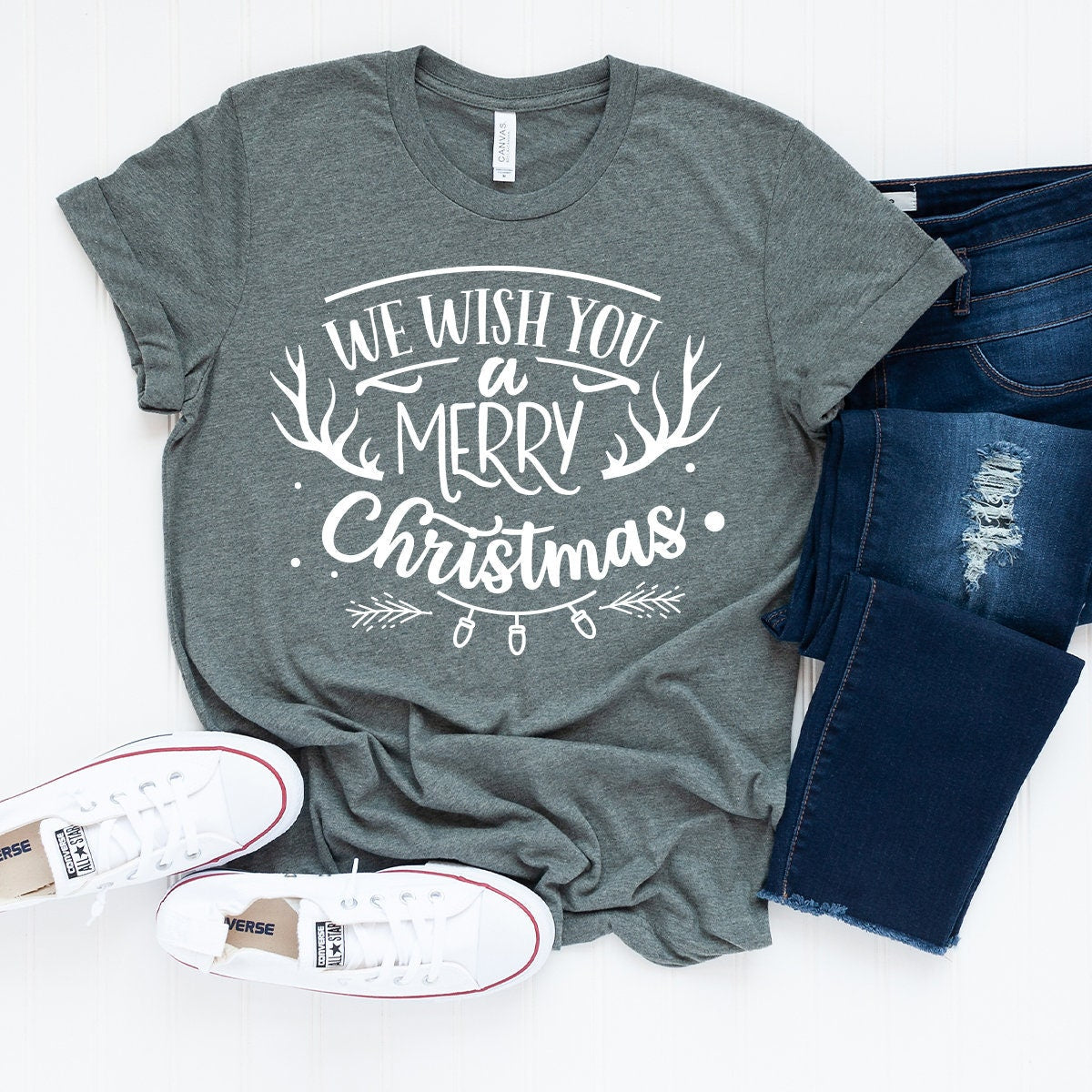 We Wish You A Merry Christmas T-Shirt, Party Tee, Graphic product image 5