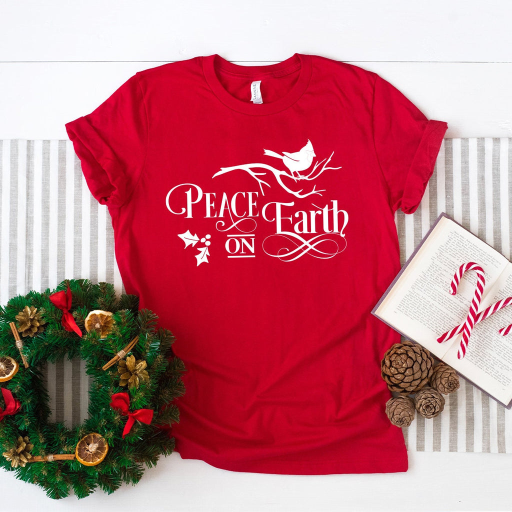 Peace On Earth T-Shirt, Christmas 2023 Shirt, Animal Funny product image 1
