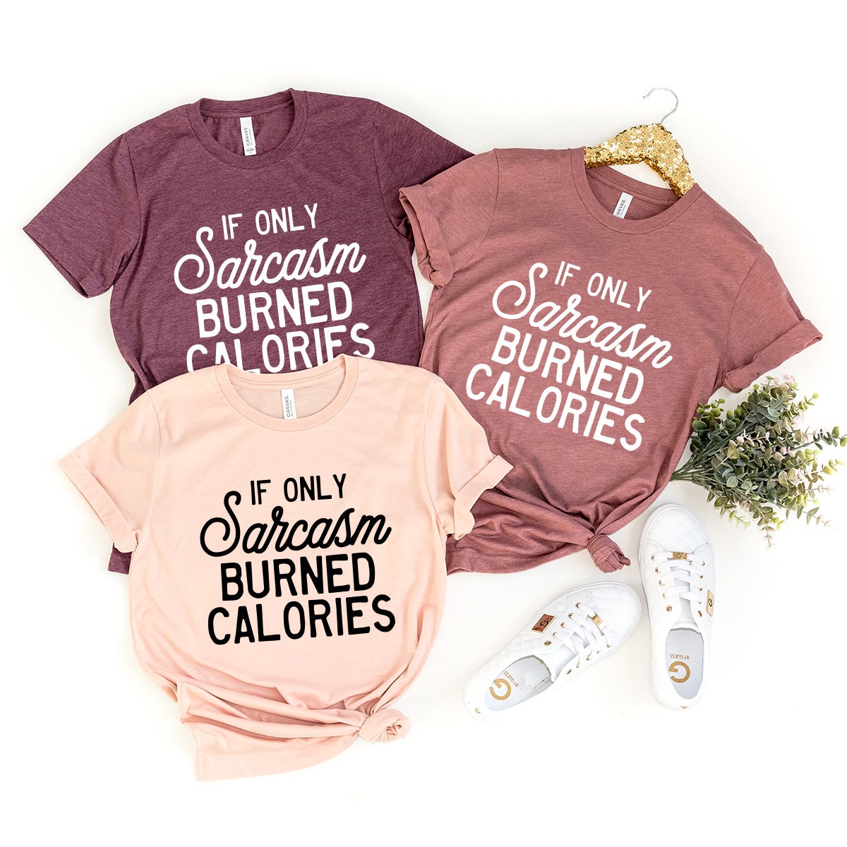 Sarcastic Slogan Shirt, Sarcasm Burned Calories T-Shirt product image 3