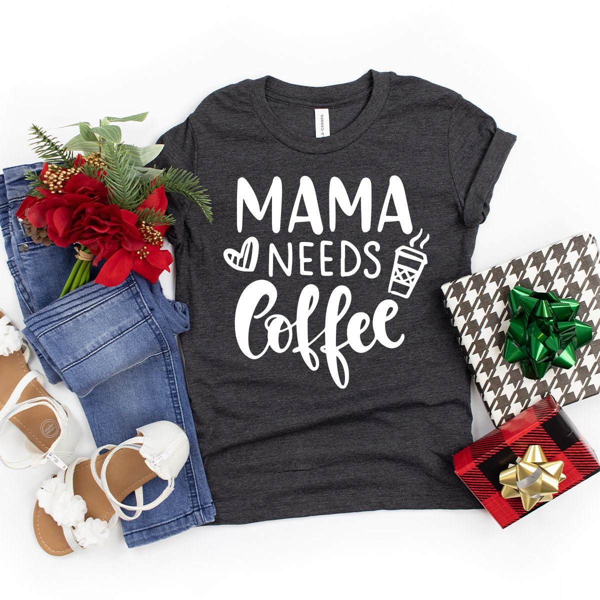 Mama Needs Coffee Shirt, Mom Funny Mother T Gift For product image 2