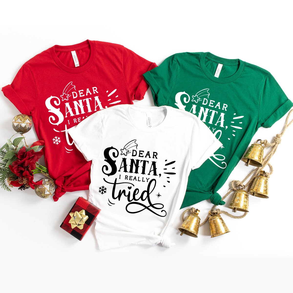 Funny Christmas Tee, T-Shirt, Pajamas, Dear Santa I Really product image 4