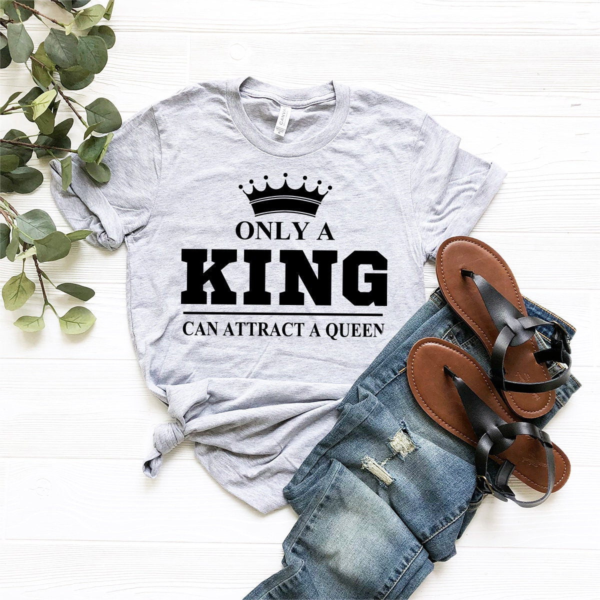 Couple T-Shirt, Only A Queen King Can Attract A A Keep A product image 5