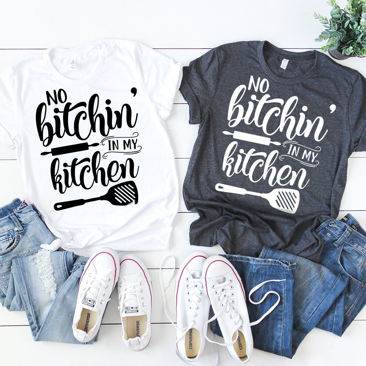 No Bitchin In My Kitchen Shirt, Chef Mom T Baking Women product image 3