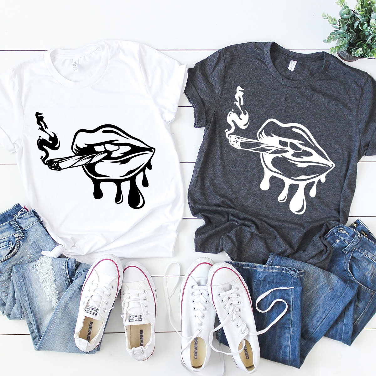 Dripping Lips Weed Shirt, Joint Drip Cannabis ,Marijuana product image 4