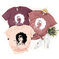 Marijuana Shirt, Weed Afro Girl Tee, Smoking Black Women product image 1