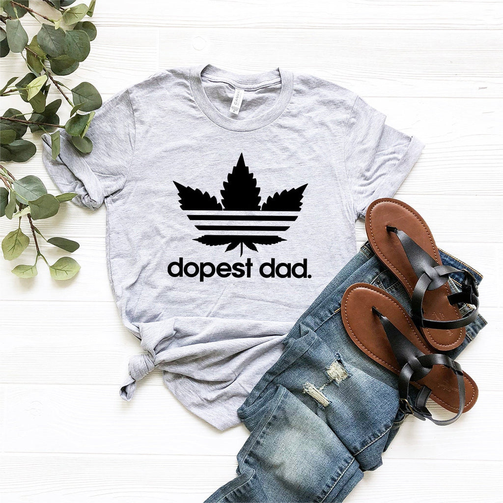 Dopest Dad Shirt, Cannabis Marijuana Funny Weed Gift product image 3