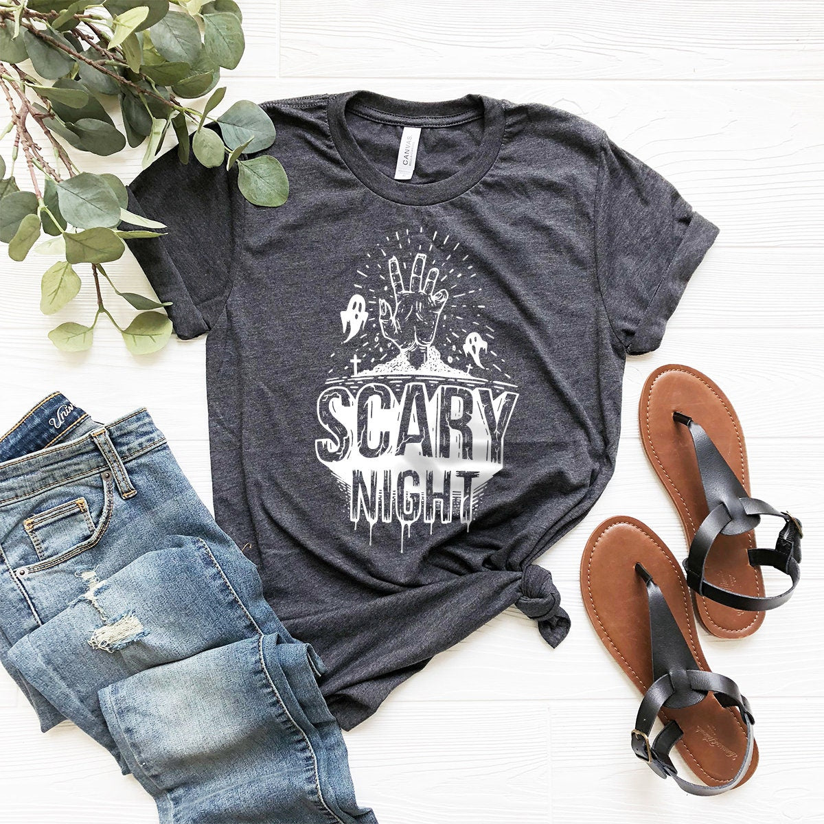 Scary Night, Halloween Gift, 2022 shirt, Funny Fall Spooky product image 2