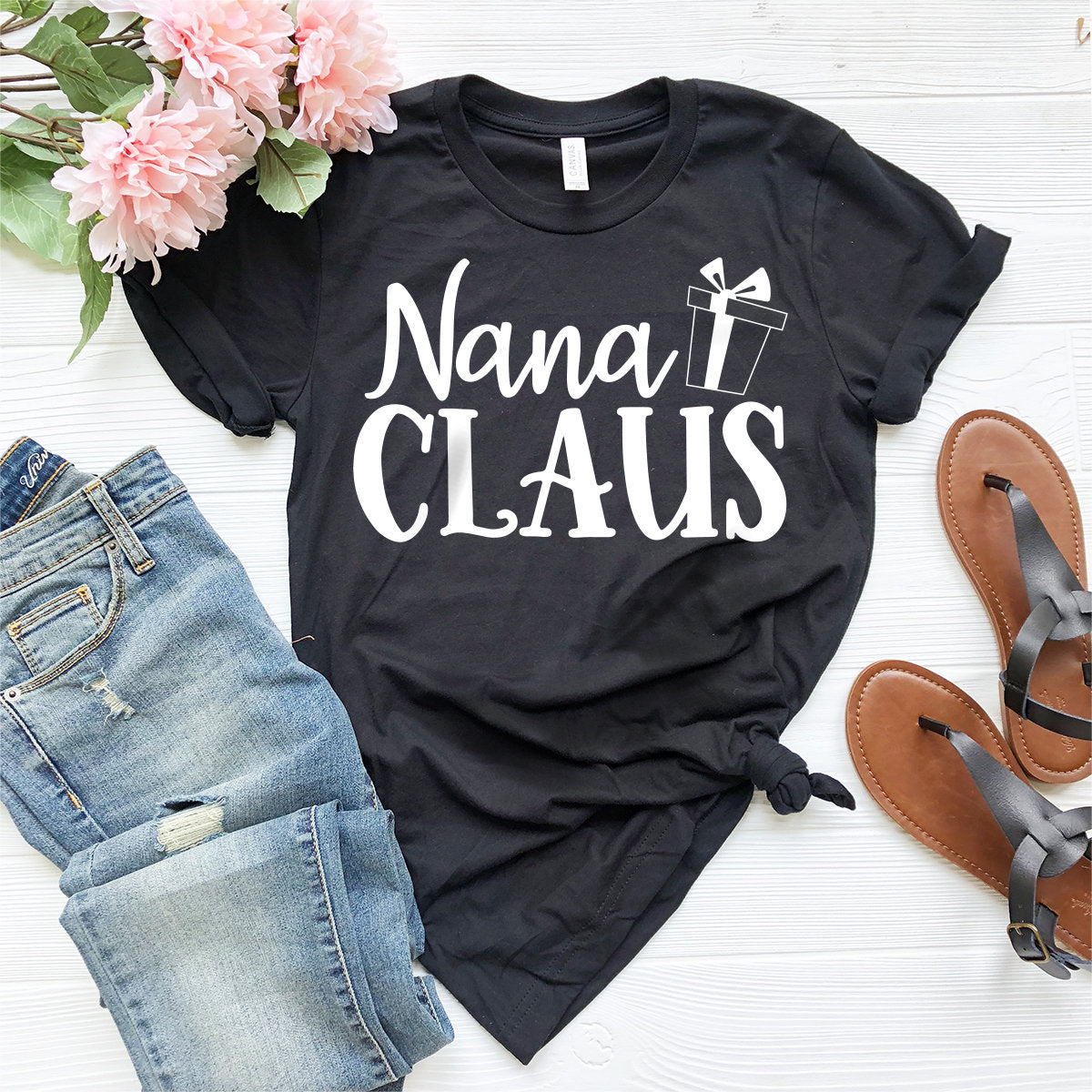 Nana Claus Tee, Gift Shirt, Grandma Christmas Gigi Winter product image 3