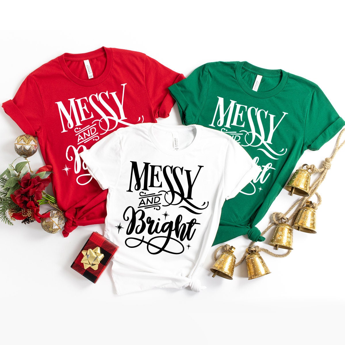 Messy and Bright Shirt, Christmas Funny Xmas Party Santa product image 2